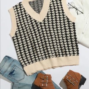 Houndstooth Sweater Vest